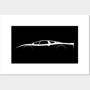 Jaguar XJ220 Silhouette Posters and Art